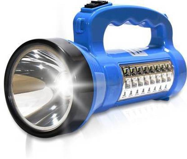 GLOWISH RECHARGEABLE LONG RANGE BRIGHT DEEP FOCUS TORCH WITH LED 6 hrs Torch Emergency Light