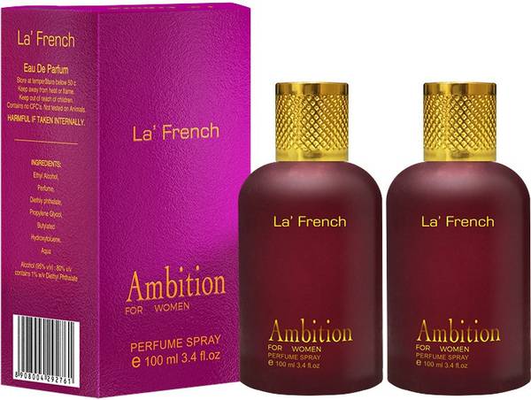 La French AMBITION Pack of 2 Eau de Parfum - 200 ml