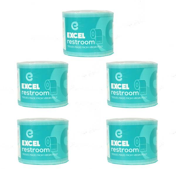 Excel Restroom Tissue Rolls 2PLY (450 Pulls in one product) Toilet