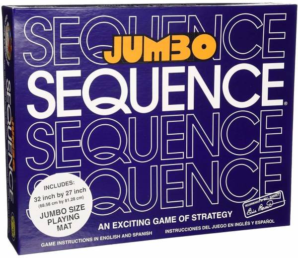 Zicko Jumbo Sequence Party Game With Jumbo Size Mat of 32 x 27 Inches Party & Fun Games Board Game