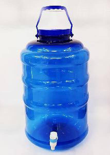 SIDDHI Premium Unbreakable Plastic Water Dispenser/Water Jar Matka with LID - Clear (Capacity 20 litres)(Pack of 1)blue Bottled Water Dispenser