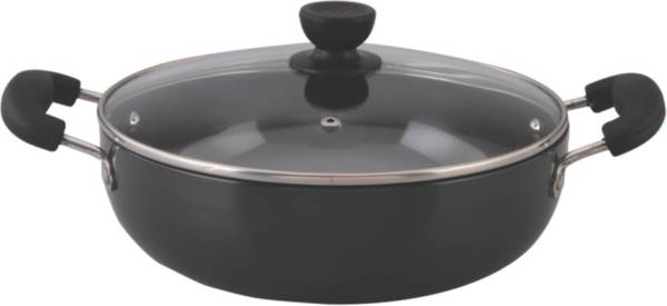 Baltra Hard Anodised Kadhai 26 cm diameter with Lid 4 L capacity