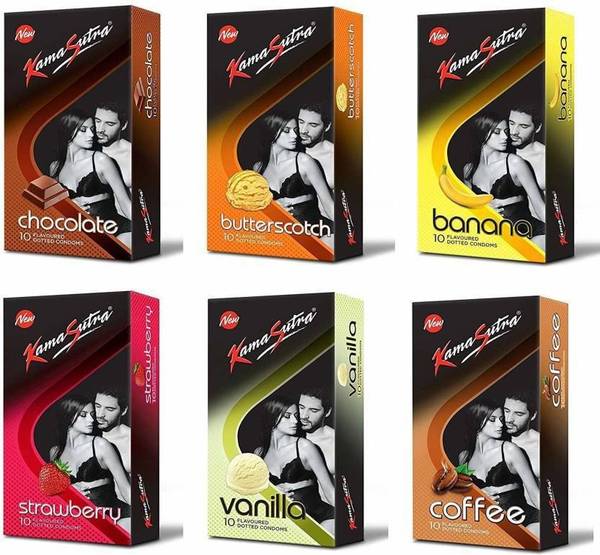 Kamasutra ks combo Condom - 10 Pcs x 6 Flavor Condom
