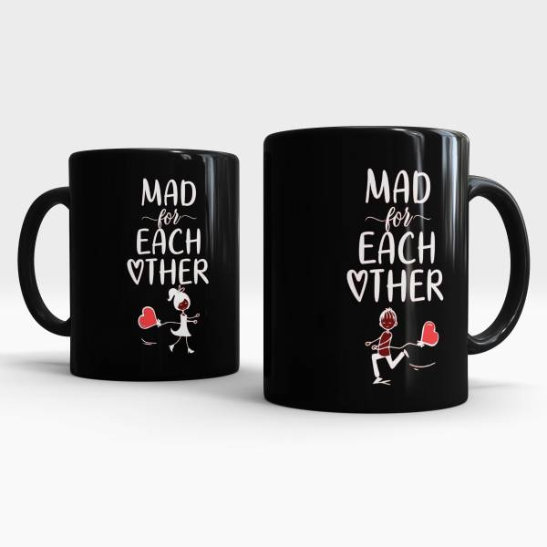 Gift Arcadia Mad for Each Other Printed CoffeeMug, Best Gift for Couple, Husband and Wife, Girlfriend and Boyfriend, Lover Ceramic Coffee Mug