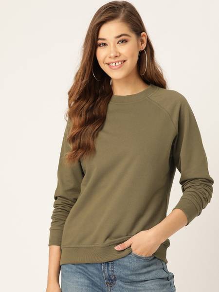 Dressberry Full Sleeve Solid Women Sweatshirt Price History