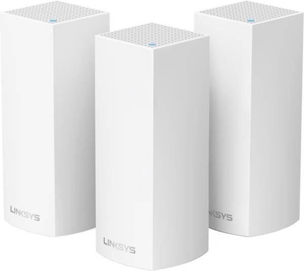 LINKSYS WHW0303-AH Mesh Router 2.4 GHz, 5 GHz 2200 Mbps Wifi Speed Tri Band Internal Antenna Ethernet (Cable Broadband)