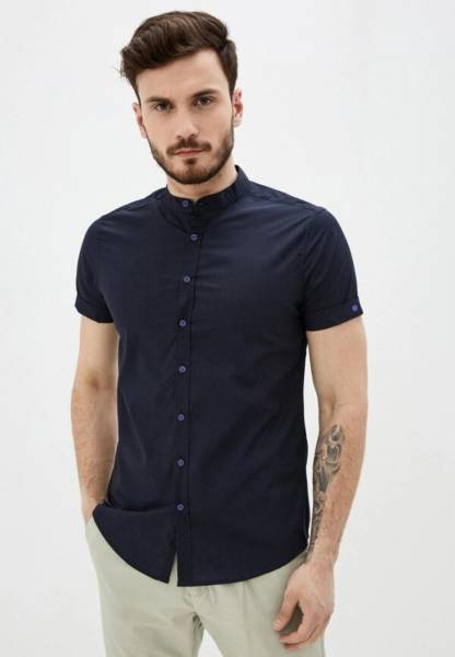 Unistreet Men Solid Casual Blue Shirt