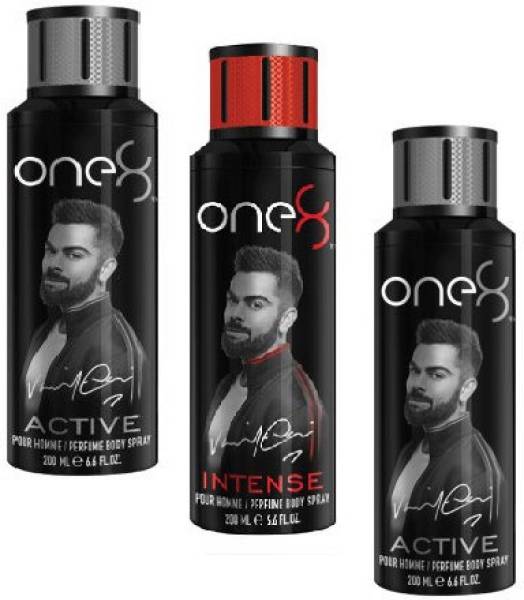 one8 by Virat Kohli Active And Intense And Body Spray SK5 Perfume Body Spray - For Men