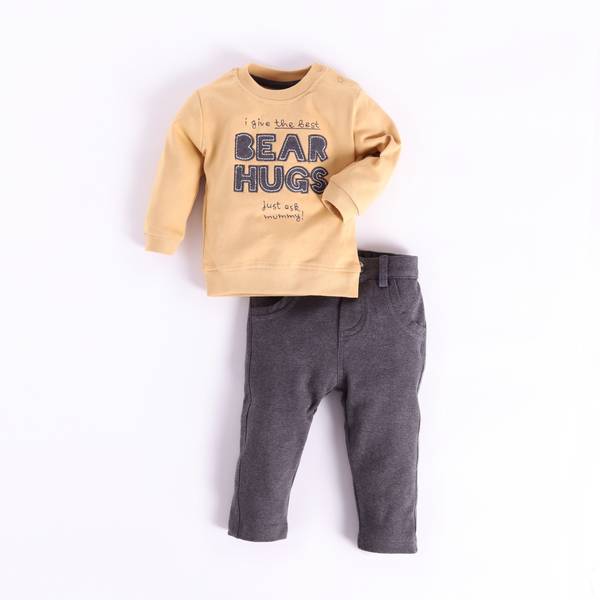 BabyGo Baby Boys Casual Track Suit Track Pants(Beige) Flipkart Deal