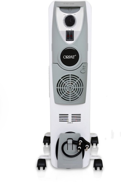 Orpat OOH-9F Oil Filled Room Heater (White)