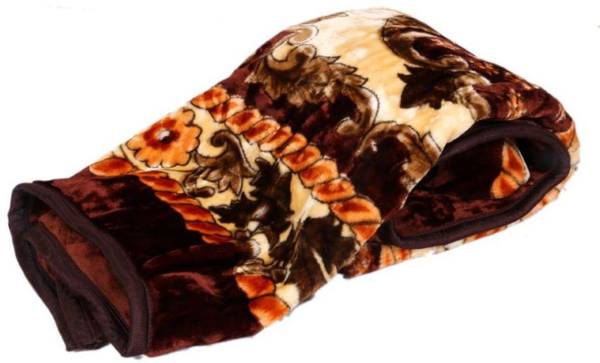 GKM Floral Double Mink Blanket for Heavy Winter