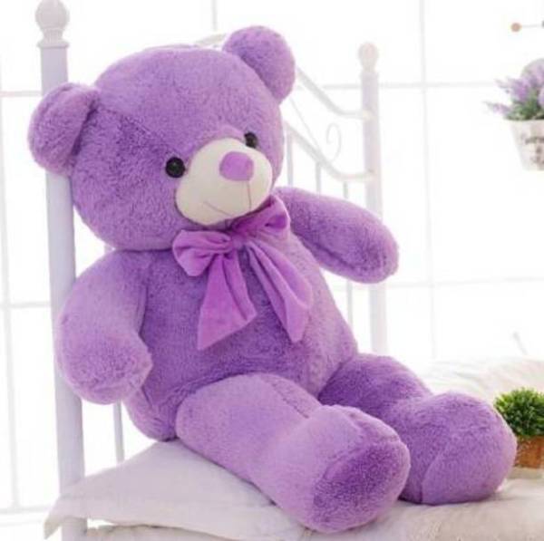 TRUELOVER 3 feet PurpleTeddy for Birthday Gift/ Girlfriend/ Anniversary Gift - 90 Cm - 90 cm