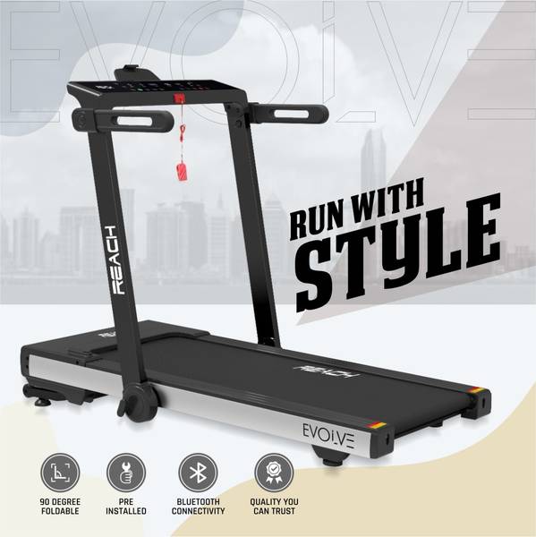 Reach Evolve Auto Incline Motorized Automatic Treadmill Running Machine 5.5 HP Peak Motor Extra Cushioned Treadmill Treadmill
