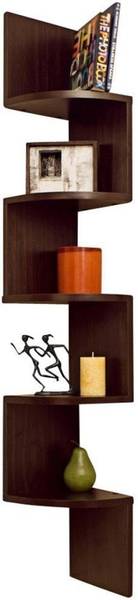 TheNextStore Corner Wall Shelves Book Shelf for Living Room Decor & Home Decoration MDF (Medium Density Fiber) Wall Shelf