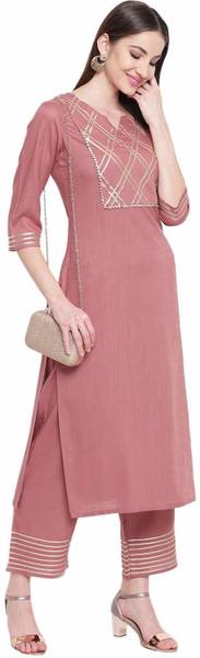 Bunai Dhaga Women Kurta Palazzo Set