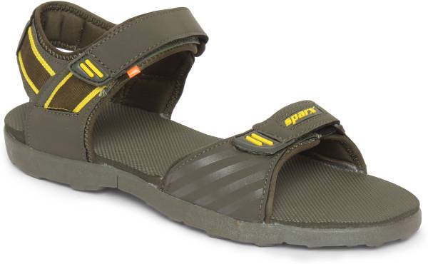 Sparx SS-486 Men Olive, Yellow Casual