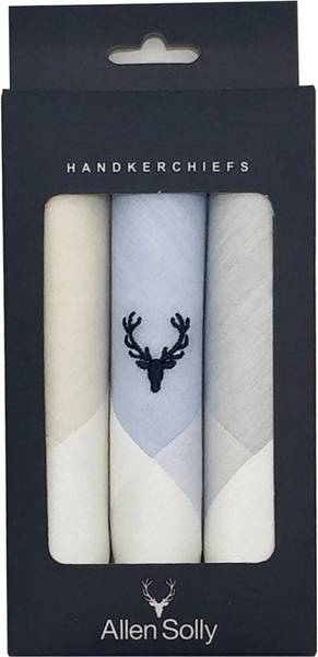 Allen Solly Men's Cotton Pastel Multicolour Handkerchief ["Blue","Beige","Grey"] Handkerchief