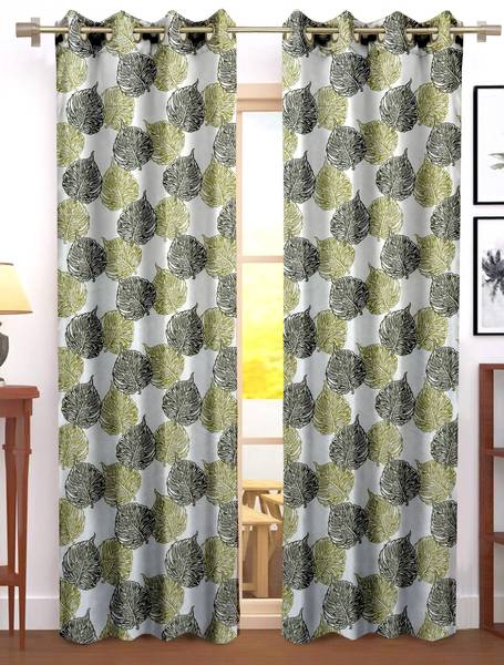 Flipkart SmartBuy 270 cm (9 ft) Polyester Semi Transparent Long Door Curtain (Pack Of 2)