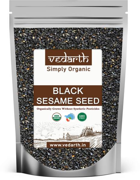 Vedarth Organic Black Sesame Seeds / Black till for Protein , Fiber , Vitamin and essential Nutritions Sesame Seeds