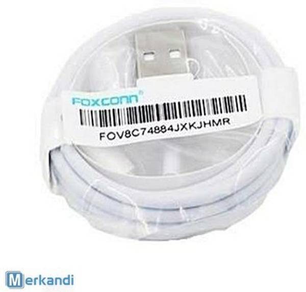 Melodeum Lightning Cable 1 m Foxconn 100% Genuine Original 30pin to USB Sync Charging Charger Cable Cord for iPhone 5,5s,6,6s & 6 Plus, X Series 1 m L...