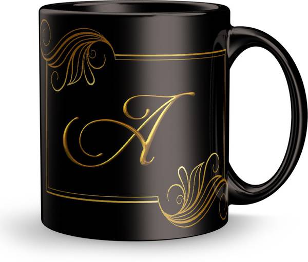 Plakasha creations ''A'' Letter design print Gift for Boyfriend, Girlfriend, Sister, Wife spacial B Ceramic Coffee Mug