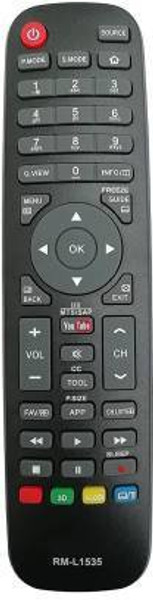 Ehop RM-L1535 HTR-A10 HTR-A18H HTR-A18EN HTR-A18E HTR-D18A Led LCD Smart Tv Remote Controller (Black) Other Remote Controller