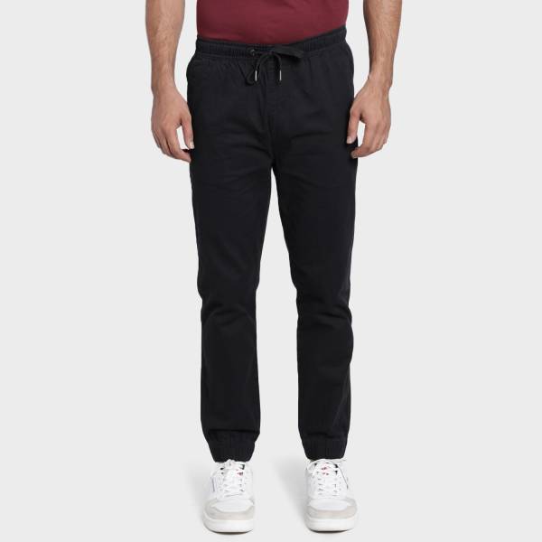 Red Tape Regular Fit Men Black Trousers