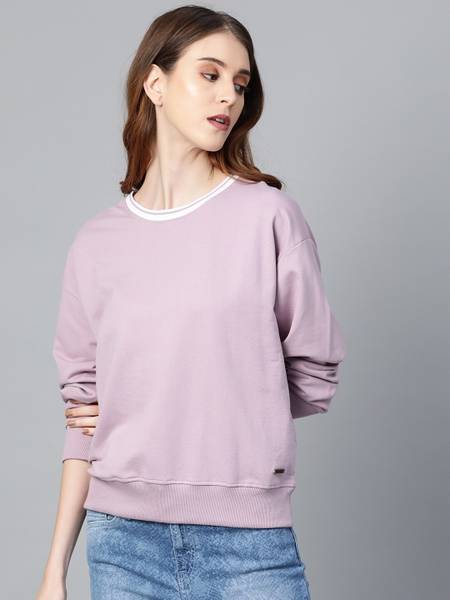 Roadster Full Sleeve Solid Women Sweatshirt Price History