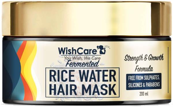 WishCare Fermented Rice Water Hair Mask- Strength & Growth Formula - For Dry & Frizzy Hair - Free from Mineral Oils, Sulphates & Paraben - For All Hai...