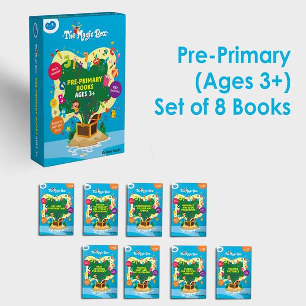 Pre-Primary Books For Ages 3+ (Set Of 8 Books)  STEM Enriched | Nursery, Kindergarten , Preschool