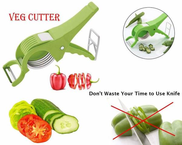 Adyant Vegitable Cutter Sharp Stainless Steel 5 Blade Cutter with Peeler for Kitchen Slicer and Peeler with Smart Locking System Vegetable , Fruit Gra...