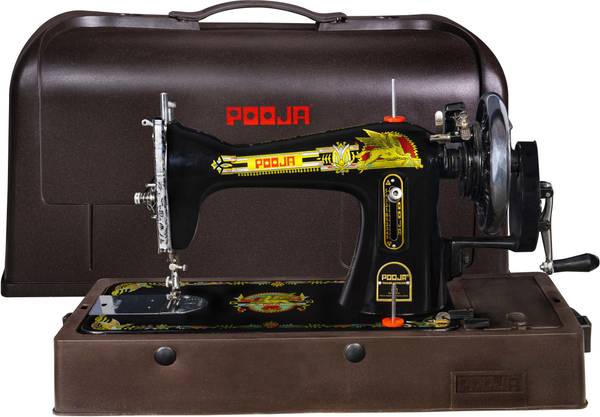 POOJA Tailor Supreme Composite Sewing Machine with PBC Manual Sewing Machine