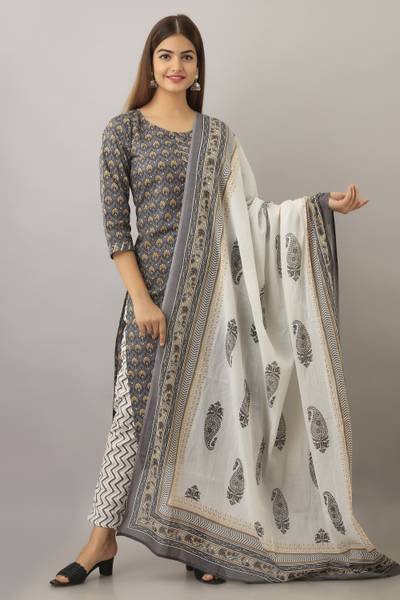 his&her Women Kurta Pant Dupatta Set
