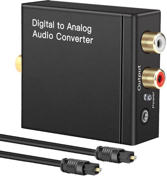 microware TV-out Cable Digital to Analog Audio Converter Digital Optical Toslink Coaxial Inputs to RCA Audio Adapter and AUX 3.5mm Jack(Headphone) Out...