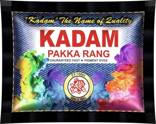 KADAM Fabric Dye Colour, Shade 17 Black, Pack of 10 Single Color Pouches