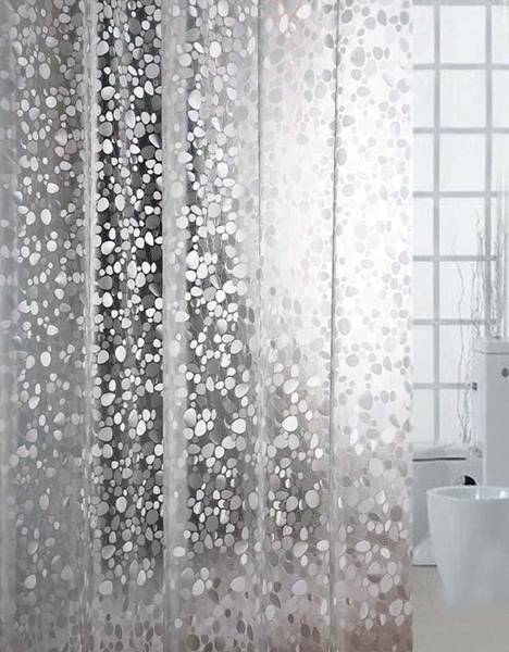 Casanest 215 cm (7 ft) PVC Shower Curtain Single Curtain