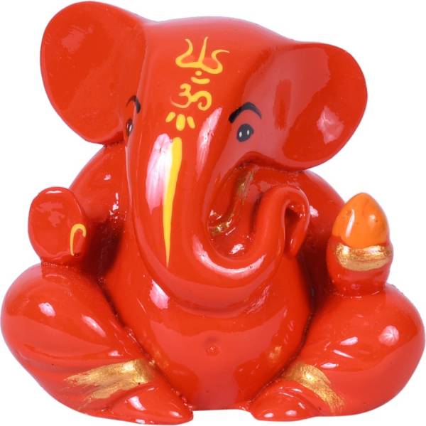 Craftam Premium Ganesha Idol for Car Dashboard, Ganpati idol for car, Decorative Showpiece - 5 cm