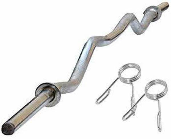 Swa Mi 3 Feet Zig Zag Bar for Biceps & Triceps Exercise with Rod LOCKS Weight Lifting Bar Weight Lifting Bar