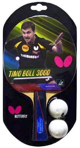 Butterfly Timo Boll 3000-with 2 TT balls and Cover Table Tennis Kit