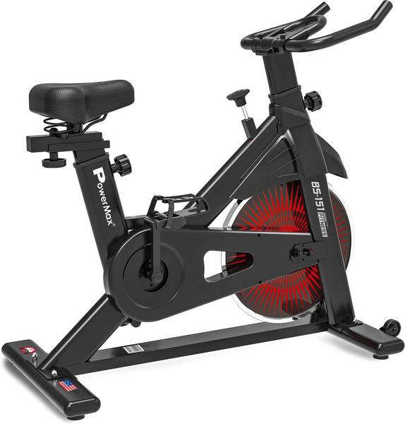 Powermax Fitness BS-151 Home Use Group Bike/Spin Bike Spinner Exercise Bike  (Black, Red)