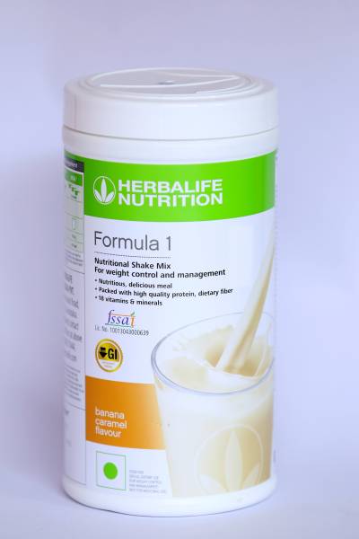 HERBALIFE Formula 1 Nutritional Shake Mix - Banana Caramel Flavor Plant-Based Protein