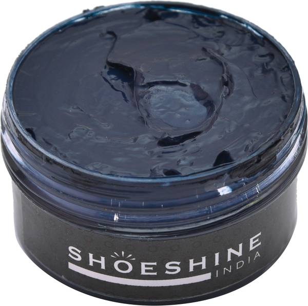 Navy blue shoe cream store