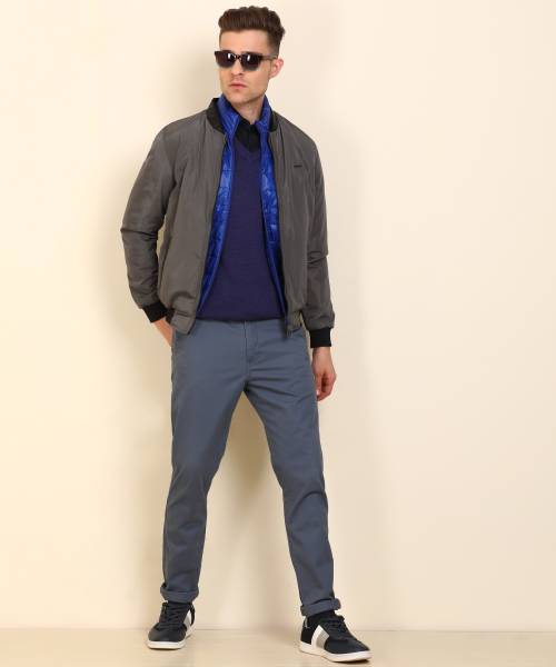 Peter england university full sleeve solid men jacket clearance
