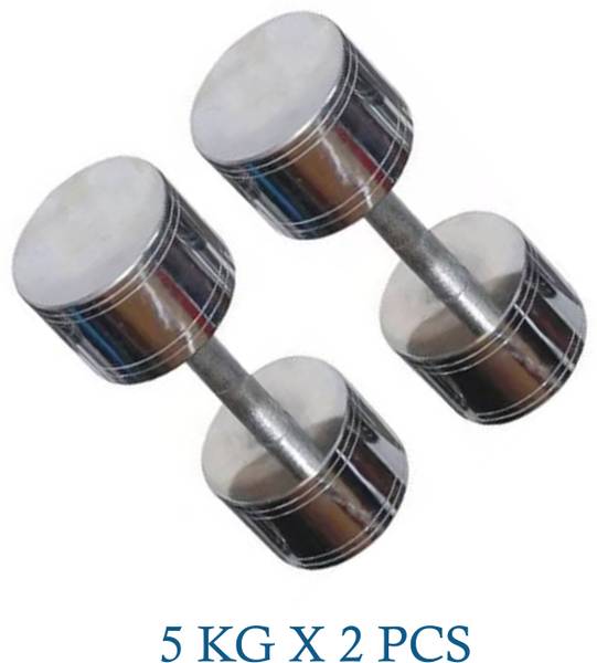 Raider Steel Dumbbells 5 KG X 2 (Total Weight 10KG) , Each Fixed Weight Dumbbell