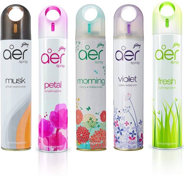 Godrej Petal crush pink, Musk after smoke, Violet velly bloom, Morning misty meadow, Fresh lush green Spray