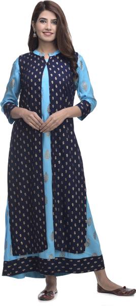shobhit jaipur Women Printed Anarkali Kurta