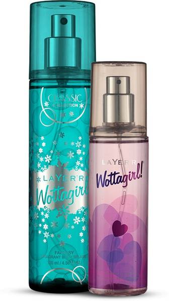 LAYER'R Classic Collection Fantasy Body Splash 135ml With Free Secret Crush Body Splash 60ml Body Spray - For Women