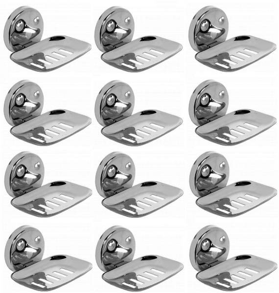 LABATHWAYS Premium Stainless Steel Soap Dish Soap Holder Soap Stand (Pack of 12)