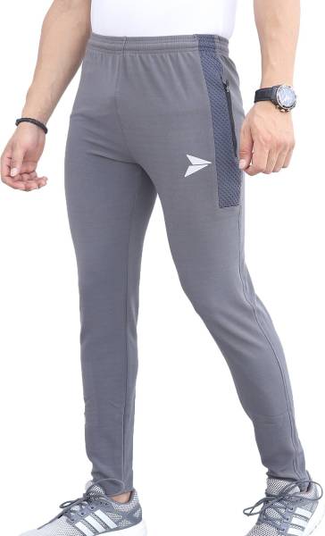 Fitinc Solid Men Grey Track Pants