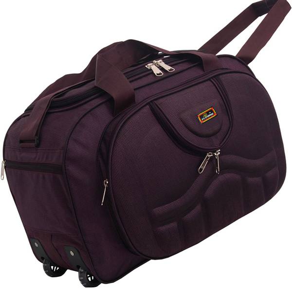 Inte Enterprises (Expandable) 40L Waterproof Polyester Lightweight Luggage Travel Duffel Bag with 2 Wheels Travel Duffel Bag Duffel With Wheels (Strol...